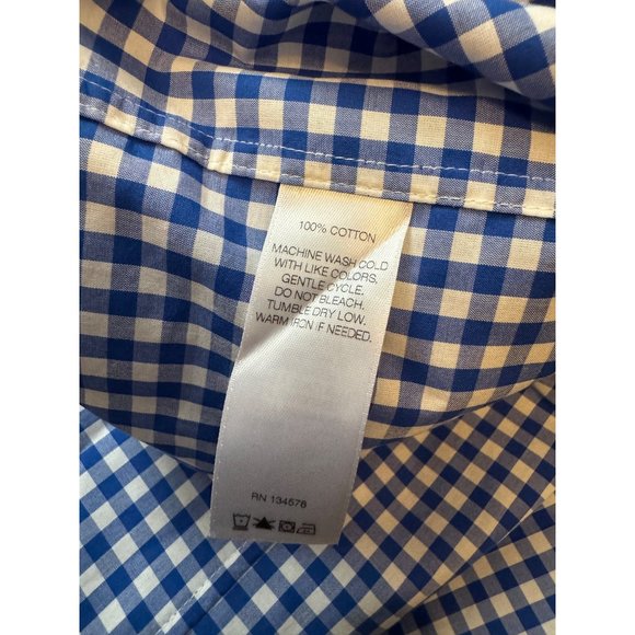 Vineyard Vines Mens MD Kentucky Derby‎ Keeneland Blue Gingham Horseshoe Logo - Picture 6 of 9